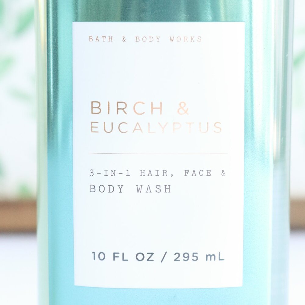 BBW | Birch & Eucalyptus 3 in 1 Hair Face & Body Wash Men’s Shampoo NWT | 10 oz - Picture 3 of 8